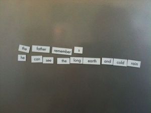Magnetic Poetry 4